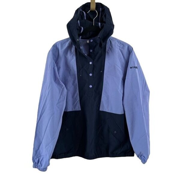 Columbia Tops - Columbia PFG Purple Pullover Windbreaker Sz Lg Outdoor Hiking